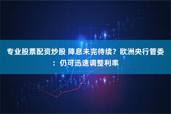 专业股票配资炒股 降息未完待续？欧洲央行管委：仍可迅速调整利率